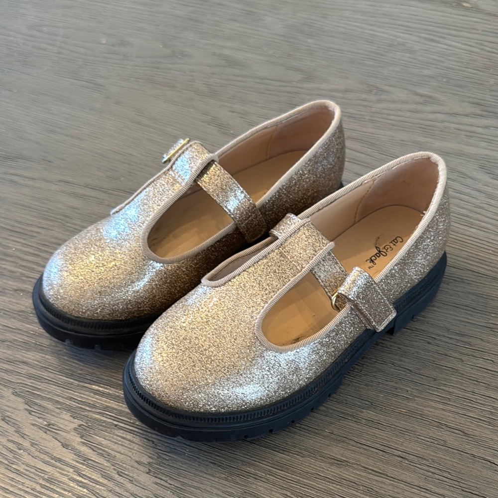 Gold Glitter Kids Shoes